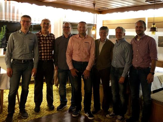 Vorstandschaft 2019: (v. l.) Manfred Göhl, Alfred Schöberl, Jürgen Mark, Andreas Ackermann, Rudi Trummer, Frank Kiener, Matthias Ziegler (es fehlt: Stefan Schnurrer)